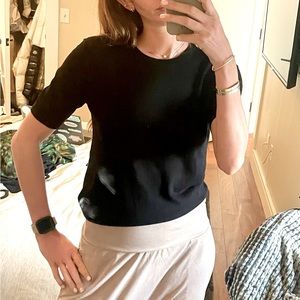 ZARA basic black shirt with midway sleeves.